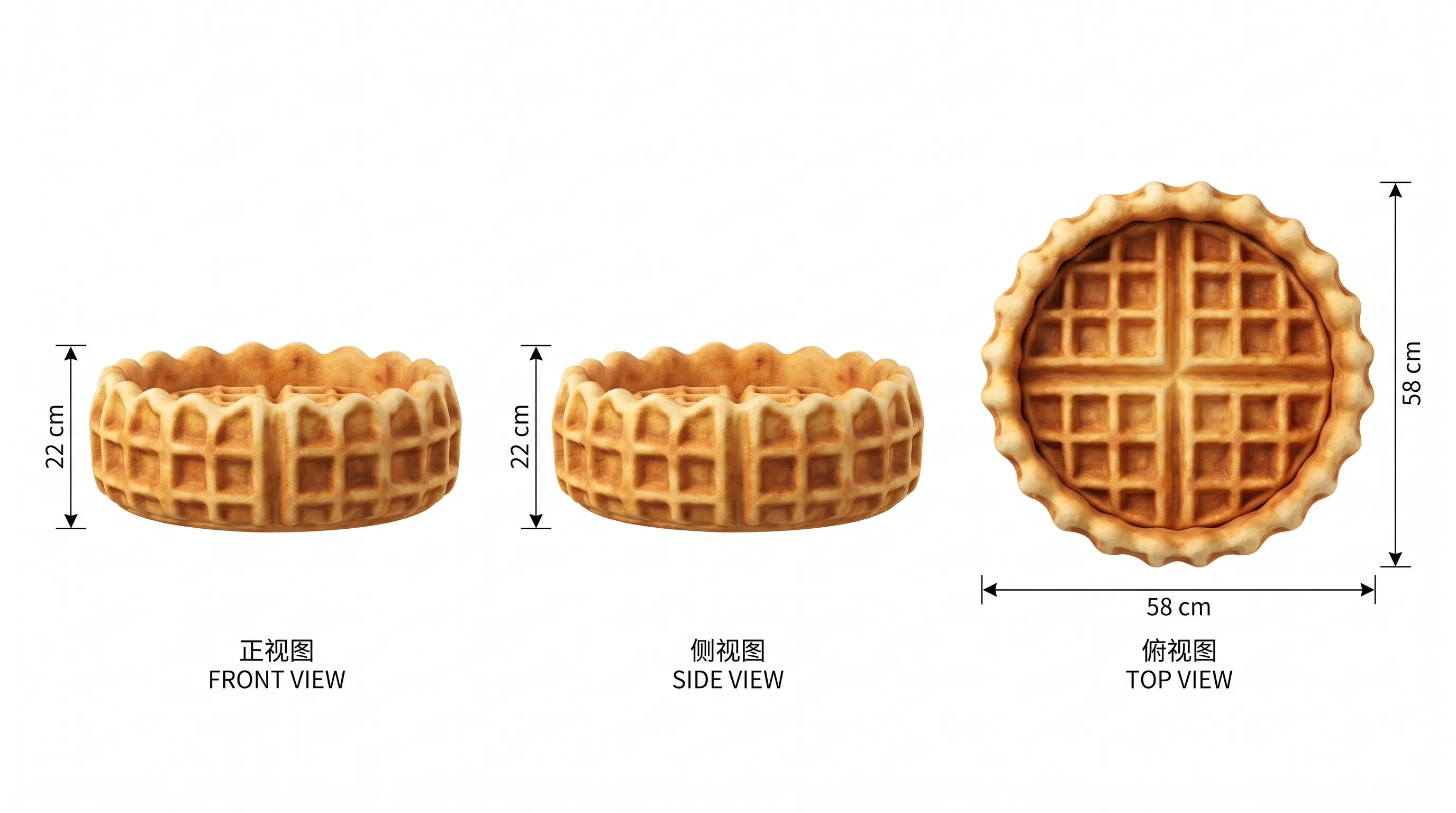 华夫格方形垫